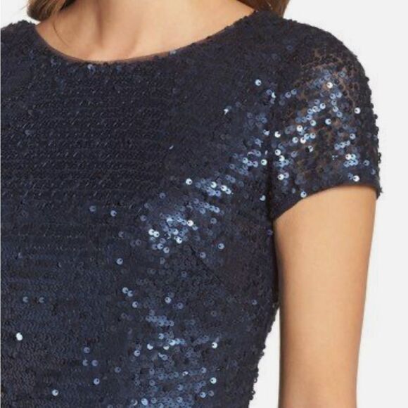 Adrianna Papell Two-Piece Embellished Dress with Tulle Skirt - Picture 4 of 10